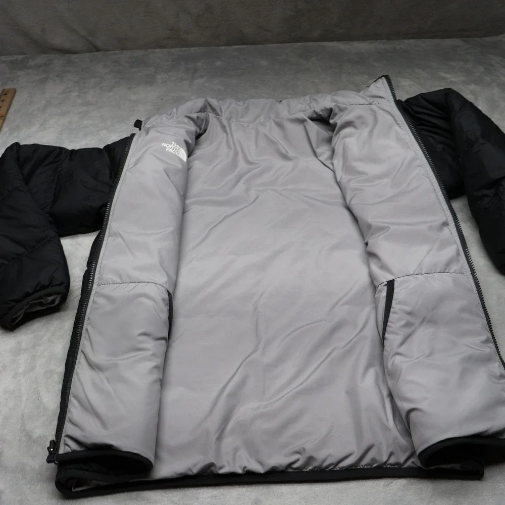 North Face Down Jacket Kids XL 18/20 Black Reversible Andes 550 Fill Pack Puffer
